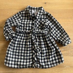 🤍🖤ZARA BLACK & WHITE GINGHAM DRESS🖤🤍